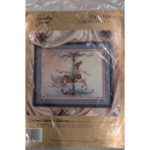 Something Special Counted Cross Stitch Carousel Horse Ribbons 50569